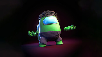 Among Us Hulk, among-us, games, 2021-games, artist, artwork, digital-art, hulk, superheroes, artstation HD wallpaper