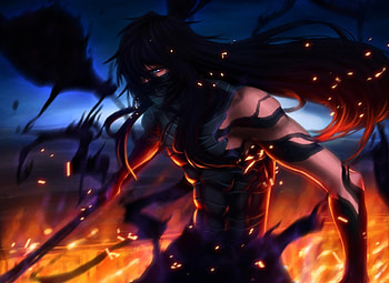 Mugetsu Ichigo, ichigo, blue eyes, flames, black hair, long hair, ichigo kurosaki, bleach, mugetsu, anime, kurosaki ichigo, fire, male HD wallpaper