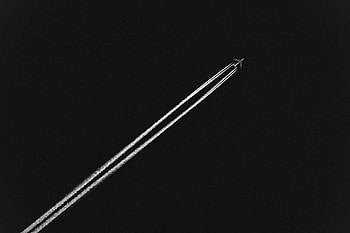 Sky, Dark, Minimalism, Plane, Airplane, Track, Trace HD wallpaper