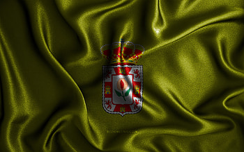 Granada flag, , silk wavy flags, spanish provinces, Day of Granada, fabric flags, Flag of Granada, 3D art, Granada, Europe, Provinces of Spain, Granada 3D flag, Spain HD wallpaper