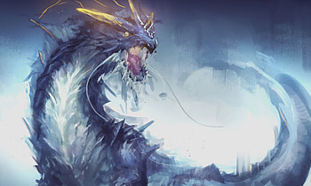 Dragon Painting, dragon, artist, digital-art, painting, deviantart HD wallpaper