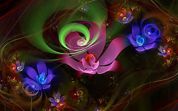 Abstract, Flowers, Shine, Light, Bright, Form, Forms, Colorful, Colourful HD wallpaper