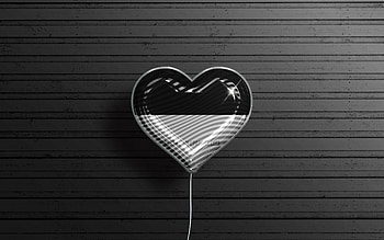 I Love Fribourg, , realistic balloons, black wooden background, Day of Fribourg, swiss cantons, flag of Fribourg, Switzerland, balloon with flag, Cantons of Switzerland, Fribourg flag, Fribourg HD wallpaper
