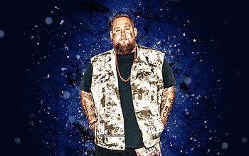 Ragnbone, , blue neon lights, music stars, british singer, Rory Charles Graham, british celebrity, Ragnbone HD wallpaper