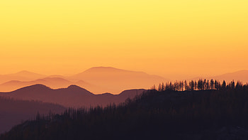 Sunset Mountains HD wallpaper