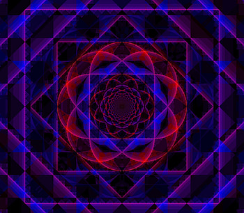 Abstract, Pattern, Fractal, Neon, Square, Geometry HD wallpaper