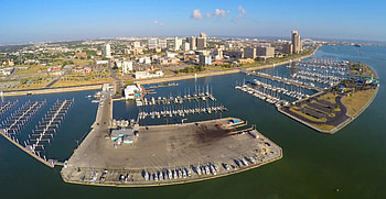 Aerial view, Corpus Christi HD wallpaper