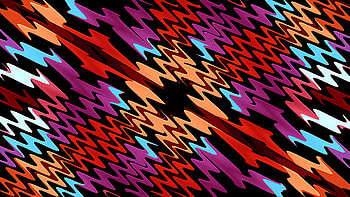 Colorful Zig-Zag, Abstract, wave HD wallpaper