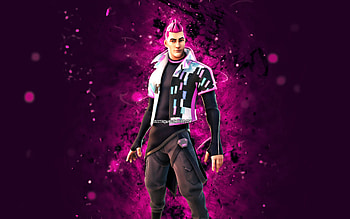 Wrap Recon, , purple neon lights, Fortnite Battle Royale, Fortnite characters, Wrap Recon Skin, Fortnite, Wrap Recon Fortnite HD wallpaper