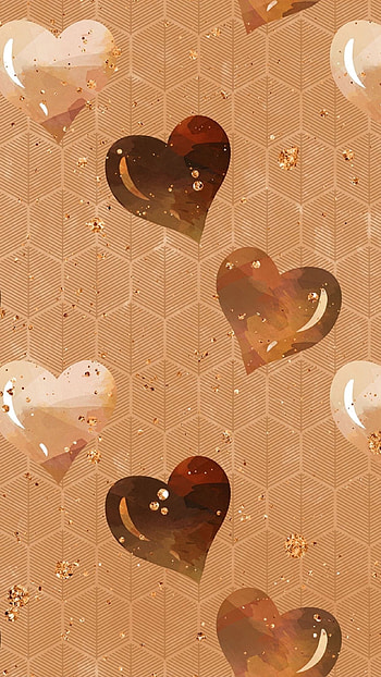 Brown Heart, Background HD phone wallpaper