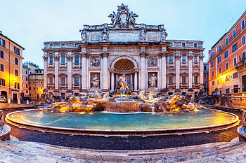 Trevi Fountain, Baroque sculpture, Rome landmark, Italian tourism HD wallpaper