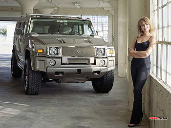 Hummer Girl, beautiful girl, hummer, background, style, look HD wallpaper