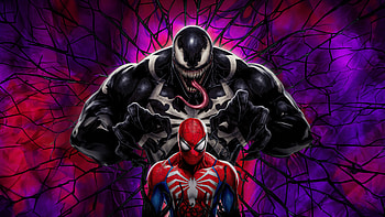 Spiderman X Venom Resolute, spiderman, venom, superheroes, digital-art, artwork, artstation HD wallpaper