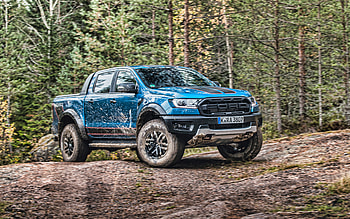 2021, Ford Ranger Raptor SE, , front view, exterior, blue pickup truck, new blue Ranger Raptor, American cars, Ford HD wallpaper