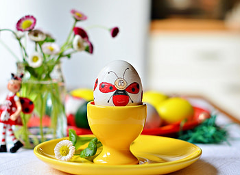 Holidays, Easter, , Drawing, Ladybug, Ladybird, Egg HD wallpaper
