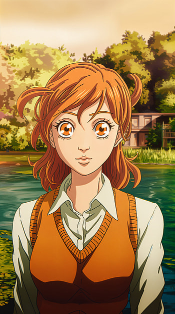 Vibrant Orange Anime for Your , Orange Anime, anime girl, Anime, orange hair HD phone wallpaper