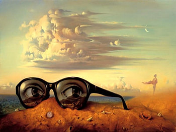 Seeing is Believing, sunglasses, clouds, eyes, sky, beach HD wallpaper