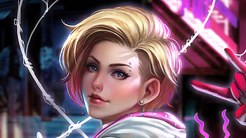 Gwen Stacy art, gwen-stacy, superheroes, artwork, artstation HD wallpaper