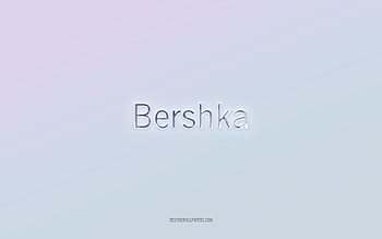 Bershka logo, cut out 3d text, white background, Bershka 3d logo, Bershka emblem, Bershka, embossed logo, Bershka 3d emblem HD wallpaper