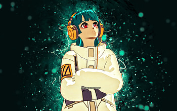 Yuki, , turquoise neon lights, Fortnite Battle Royale, Fortnite characters, Yuki Skin, Fortnite, Yuki Fortnite HD wallpaper