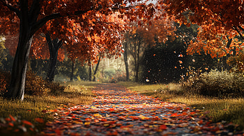 Autumn Serenity: Ultra for Fall Weather, fall weather, Autumn, path, fall leaves, tree HD wallpaper