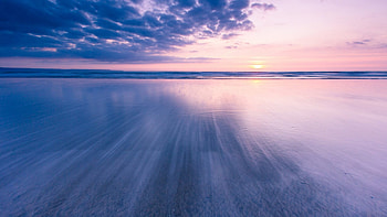 Ocean Sunset, clouds, sky, nature, sunset, ocean HD wallpaper