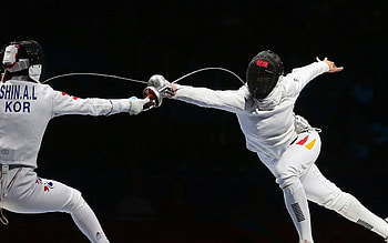 Shin A-Lam vs Britta Heidemann, Fencing HD wallpaper