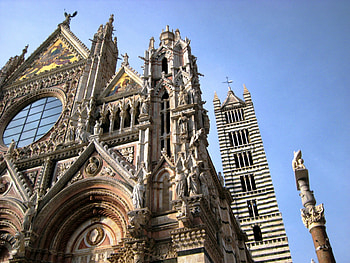 Siena Cathedral, Pilgr route, Via Francigena, Monteriggioni HD wallpaper