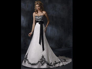 Black and white weeding dress, white, weeding, black, bride, dress HD wallpaper