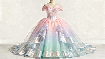 Enchanted Pastel Princess Dress — HD wallpaper