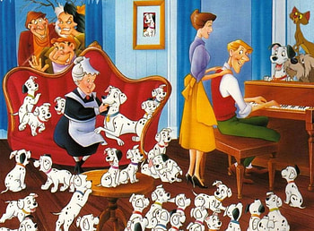 ~101 Dalmatians~, Roger Radcliffe, classic, animated, Anita, puppies, Perdita, Pongo, Disney, movie, 101 dalmatians HD wallpaper