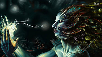 Alien Mermaid, mermaid, fantasy, alien, arts HD wallpaper