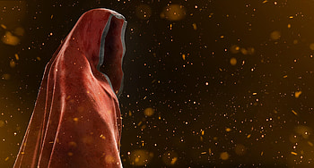 Crimson Cloak, artist, artwork, digital-art HD wallpaper