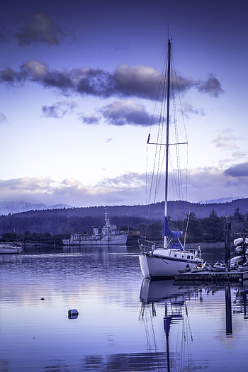 Water, Trees, Miscellanea, Miscellaneous, Boat, Port HD phone wallpaper