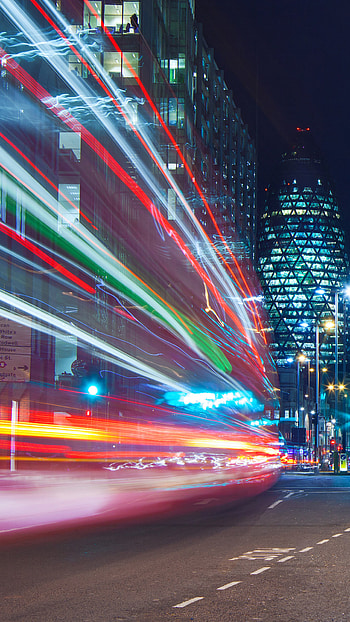 London light trails, Xperia XZ HD phone wallpaper
