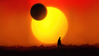 Minimal Cosmos Walk, artist, artwork, digital-art HD wallpaper