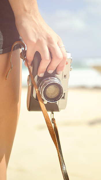 Nature Beach Camera Hand Vacation Summer HD phone wallpaper