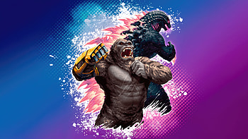 Godzilla X Kong The New Empire Artwork, godzilla-x-kong-the-new-empire, movies, 2024-movies, kong, godzilla, artwork, art, digital-art HD wallpaper
