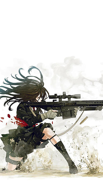 Sniper Girl Anime HD phone wallpaper