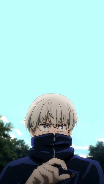 Jujutsu Kaisen, sky, hair, Move, salmon, suit HD phone wallpaper