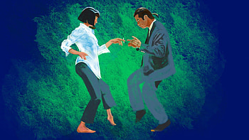 Vincent Vega and Mia Wallace, Twist Dance HD wallpaper