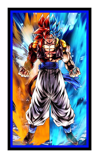 Gogeta ssj blue/ssjf 4, Red, Blue HD phone wallpaper