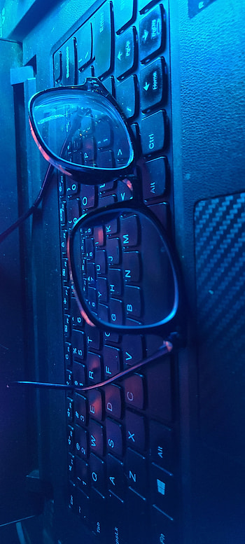 Eyeglass, Laptop, Keyboard, Peripherals HD phone wallpaper