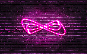 Nfinity Athletic purple logo, , purple brickwall, Nfinity Athletic logo, brands, Nfinity Athletic neon logo, Nfinity Athletic HD wallpaper