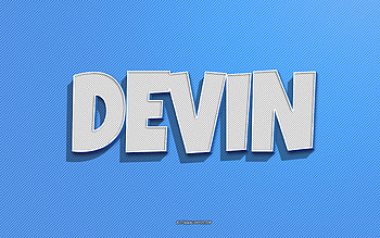 Devin, blue lines background, with names, Devin name, male names, Devin greeting card, line art, with Devin name HD wallpaper