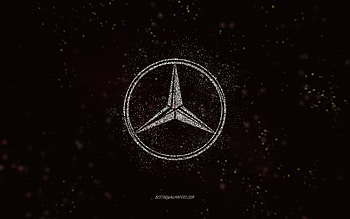 Mercedes-Benz glitter logo, , black background, Mercedes-Benz logo, white glitter art, Mercedes-Benz, creative art, Mercedes-Benz white glitter logo, Mercedes logo HD wallpaper