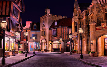 Romantic city street HD wallpaper