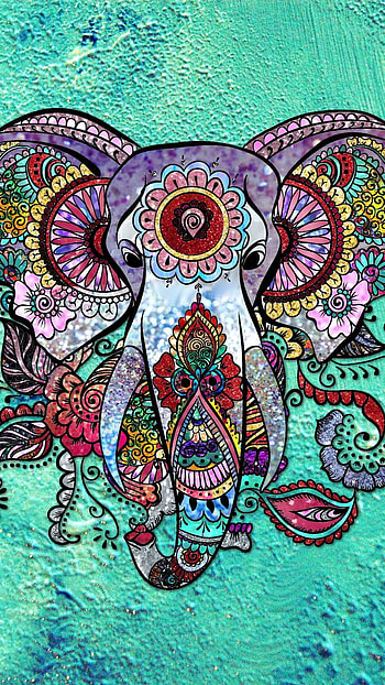 Colorful Elephant, colorful, colors, Animal HD phone wallpaper