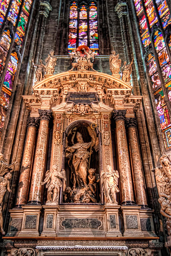 Milan Cathedral, Inside Milan Cathedral, Fine art graphy, Nico Trinkhaus HD phone wallpaper