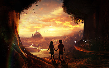 Fairy Tails Kids World, kids, artist, digital-art, child HD wallpaper
